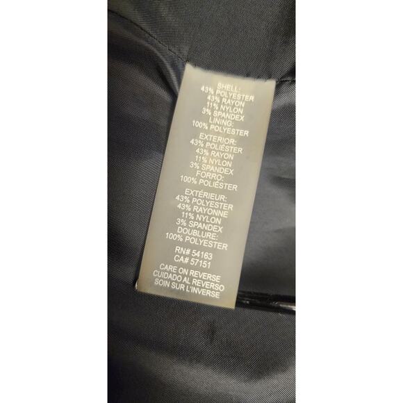 Calvin Klein Houndstooth Black/White Single Breasted Open Blazer Jacket 18W - Picture 7 of 9